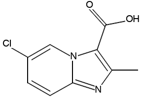 6-CHLORO-2-METHYLIMIDAZO[1,2-A]PYRIDINE-3-CARBOXYLIC ACID structure, CAS 138642-96-3