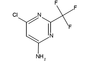 6-CHLORO-2-TRIFLUOROMETHYLPYRIMIDIN-4-YLAMINE structure, CAS 1480-66-6