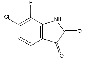 6-CHLORO-7-FLUOROINDOLINE-2,3-DIONE structure, CAS 942493-23-4