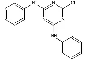 6-CHLORO-N2,N4-DIPHENYL-1,3,5-TRIAZINE-2,4-DIAMINE structure, CAS 1973-09-7