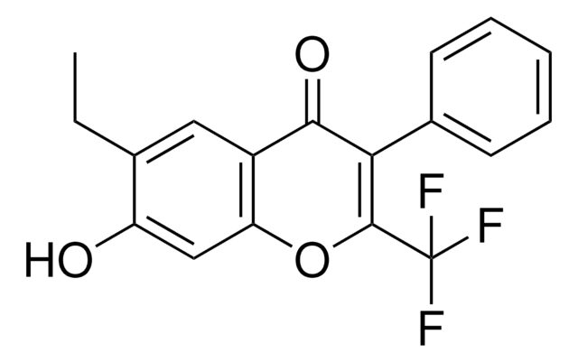 6-ETHYL-7-HYDROXY-3-PHENYL-2-(TRIFLUOROMETHYL)-4H-CHROMEN-4-ONE structure, CAS 105258-37-5