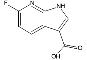 6-FLUORO-1H-PYRROLO[2,3-B]PYRIDINE-3-CARBOXYLIC ACID structure, CAS 1190319-97-1