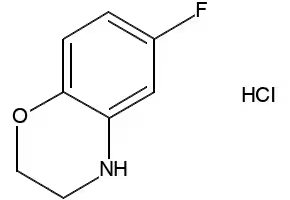 6-FLUORO-3,4-DIHYDRO-2H-BENZO[B][1,4]OXAZINE HYDROCHLORIDE structure, CAS 1210247-51-0