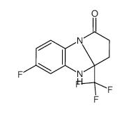 6-FLUORO-3A-(TRIFLUOROMETHYL)-2,3,3A,4-TETRAHYDRO-1H-BENZO[D]PYRROLO[1,2-A]IMIDAZOL-1-ONE structure, CAS 1191933-41-1