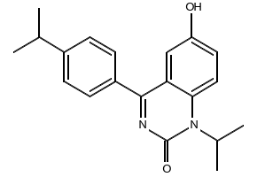 6-HYDROXY-1-ISOPROPYL-4-(4-ISOPROPYLPHENYL)QUINAZOLIN-2(1H)-ONE structure, CAS 478963-71-2