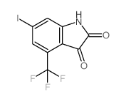 6-IODO-4-(TRIFLUOROMETHYL)INDOLINE-2,3-DIONE structure, CAS 259667-71-5