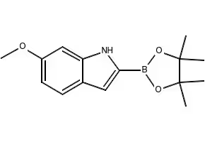 6-METHOXY-2-(4,4,5,5-TETRAMETHYL-1,3,2-DIOXABOROLAN-2-YL)-1H-INDOLE structure, CAS 1256359-95-1