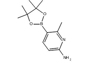 6-METHYL-5-(4,4,5,5-TETRAMETHYL-1,3,2-DIOXABOROLAN-2-YL)PYRIDIN-2-AMINE structure, CAS 1220219-97-5