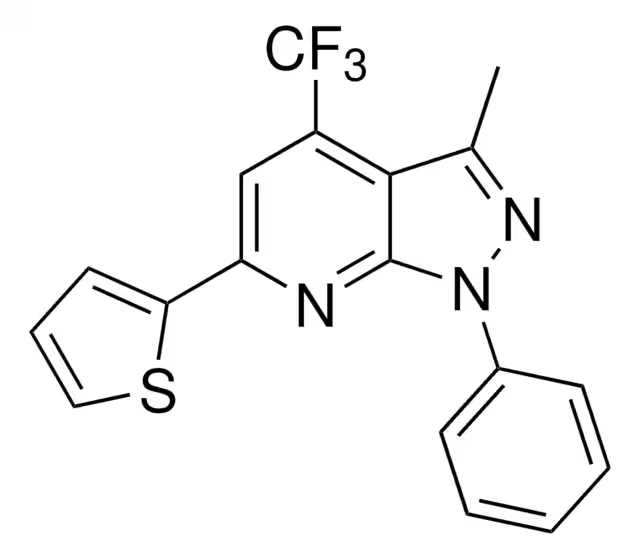 6-NITRO-1-PHENYL-3-(TRIFLUOROMETHYL)-1H-PYRAZOLO[3,4-B]QUINOLINE structure, CAS 1193403-16-5