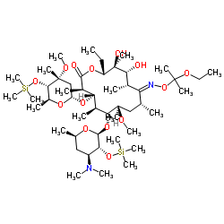 6-O-METHYL-2',4''-BIS-O-(TRIMETHYLSILYL)-9-[O-(1-ETHOXY-1-METHYLETHYL)OXIME]-ERYTHROMYCIN structure, CAS 119665-62-2