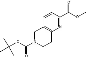 6-TERT-BUTYL 2-METHYL 7,8-DIHYDRO-1,6-NAPHTHYRIDINE-2,6(5H)-DICARBOXYLATE structure, CAS 259809-47-7