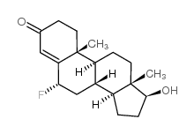 6A-FLUORO-17B-HYDROXY-ANDROST-4-EN-3-ONE structure, CAS 1597-68-8
