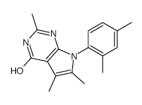 7-(2,4-DIMETHYLPHENYL)-2,5,6-TRIMETHYL-3H-PYRROLO[2,3-D]PYRIMIDIN-4(7H)-ONE structure, CAS 157286-66-3
