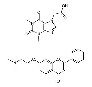 7-(2-(DIMETHYLAMINO)ETHOXY)-2-PHENYL-4H-CHROMEN-4-ONE 2-(1,3-DIMETHYL-2,6-DIOXO-2,3-DIHYDRO-1H-PURIN-7(6H)-YL)ACETATE structure, CAS 1715-55-5