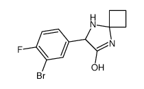 7-(3-BROMO-4-FLUOROPHENYL)-5,8-DIAZASPIRO[3.4]OCTAN-6-ONE structure, CAS 1272755-88-0