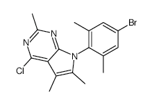 7-(4-BROMO-2,6-DIMETHYLPHENYL)-4-CHLORO-2,5,6-TRIMETHYL-7H-PYRROLO[2,3-D]PYRIMIDINE structure, CAS 872866-00-7