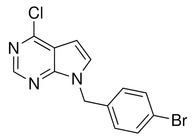 7-(4-BROMOPHENYL)-4-CHLORO-2,5,6-TRIMETHYL-7H-PYRROLO[2,3-D]PYRIMIDINE structure, CAS 86520-38-9
