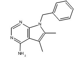 7-(FURAN-2-YLMETHYL)-5,6-DIMETHYL-7H-PYRROLO[2,3-D]PYRIMIDIN-4-AMINE structure, CAS 103026-12-6