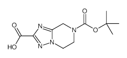 7-(TERT-BUTOXYCARBONYL)-5,6,7,8-TETRAHYDRO-[1,2,4]TRIAZOLO[1,5-A]PYRAZINE-2-CARBOXYLIC ACID structure, CAS 1208928-62-4