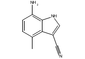 7-AMINO-4-METHYL-1H-INDOLE-3-CARBONITRILE structure, CAS 289483-87-0