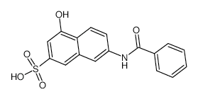7-BENZAMIDO-4-HYDROXYNAPHTHALENE-2-SULFONIC ACID structure, CAS 132-87-6