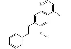 7-BENZYLOXY-4-CHLORO-6-METHOXYQUINOLINE structure, CAS 286371-49-1