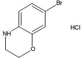 7-BROMO-3,4-DIHYDRO-2H-BENZO[B][1,4]OXAZINE HYDROCHLORIDE structure, CAS 1350738-87-2