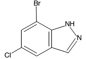 7-BROMO-5-CHLORO-1H-INDAZOLE structure, CAS 875305-86-5