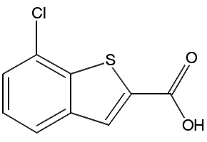 7-CHLORO-1-BENZOTHIOPHENE-2-CARBOXYLIC ACID structure, CAS 90407-16-2