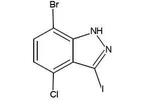 7-CHLORO-3-IODO-1H-INDAZOLE structure, CAS 885522-00-9