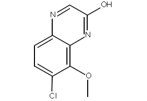 7-CHLORO-8-METHOXY-2-QUINOXALINOL structure, CAS 347162-21-4