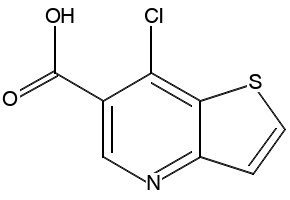 7-CHLOROTHIENO[3,2-B]PYRIDINE-6-CARBOXYLIC ACID structure, CAS 90690-94-1