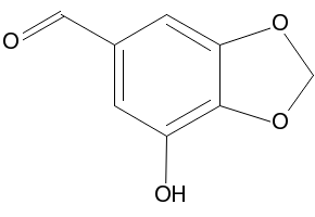 7-HYDROXYBENZO[D][1,3]DIOXOLE-5-CARBALDEHYDE structure, CAS 81805-98-3