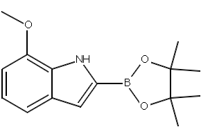 7-METHOXY-2-(4,4,5,5-TETRAMETHYL-1,3,2-DIOXABOROLAN-2-YL)-1H-INDOLE structure, CAS 1072812-69-1