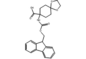 8-((((9H-FLUOREN-9-YL)METHOXY)CARBONYL)AMINO)-1,4-DIOXASPIRO[4.5]DECANE-8-CARBOXYLIC ACID structure, CAS 369403-24-7
