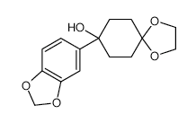 8-(BENZO[D][1,3]DIOXOL-5-YL)-1,4-DIOXASPIRO[4.5]DECAN-8-OL structure, CAS 150019-56-0