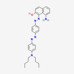 8-AMINO-1-((E)-(4-((E)-(4-(DIBUTYLAMINO)PHENYL)DIAZENYL)PHENYL)DIAZENYL)NAPHTHALEN-2-OL structure, CAS 117574-15-9