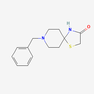 8-BENZYL-1-THIA-4,8-DIAZASPIRO[4.5]DECAN-3-ONE structure, CAS 32533-11-2