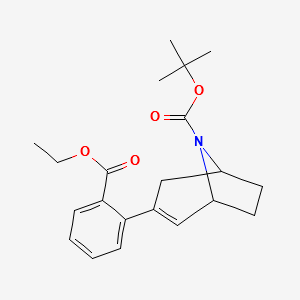 8-BOC-3-(2-ETHOXYCARBONYLPHENYL)-8-AZA-BICYCLO[3.2.1]OCT-2-ENE structure, CAS 185099-70-1