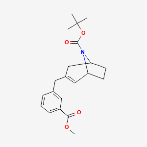 8-BOC-3-(3-METHOXYCARBONYLBENZYL)-8-AZA-BICYCLO[3.2.1]OCT-2-ENE structure, CAS 900503-44-8