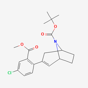 8-BOC-3-(4-CHLORO-2-METHOXYCARBONYLPHENYL)-8-AZA-BICYCLO[3.2.1]OCT-2-ENE structure, CAS 900503-40-4