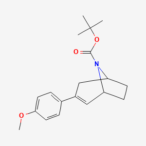 8-BOC-3-(4-METHOXYPHENYL)-8-AZA-BICYCLO[3.2.1]OCT-2-ENE structure, CAS 900503-37-9