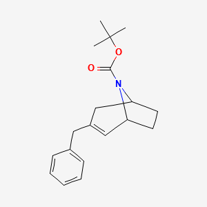 8-BOC-3-BENZYL-8-AZA-BICYCLO[3.2.1]OCT-2-ENE structure, CAS 900503-45-9