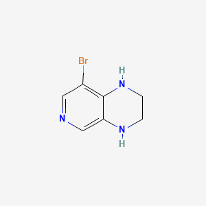 8-BROMO-1,2,3,4-TETRAHYDROPYRIDO[3,4-B]PYRAZINE structure, CAS 1253526-90-7