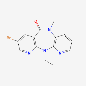 8-BROMO-11-ETHYL-5-METHYL-5H-DIPYRIDO[3,2-B:2',3'-E][1,4]DIAZEPIN-6(11H)-ONE structure, CAS 162109-00-4