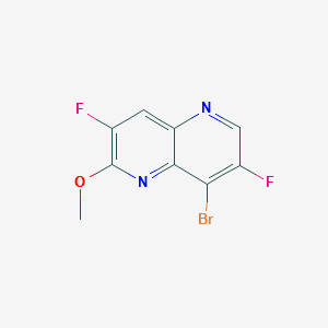 8-BROMO-3,7-DIFLUORO-2-METHOXY-1,5-NAPHTHYRIDINE structure, CAS 943025-91-0