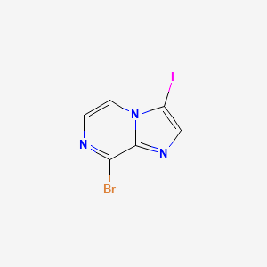 8-BROMO-3-IODOIMIDAZO[1,2-A]PYRAZINE structure, CAS 1245644-46-5
