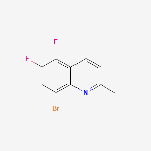 8-BROMO-5,6-DIFLUORO-2-METHYLQUINOLINE structure, CAS 131190-82-4