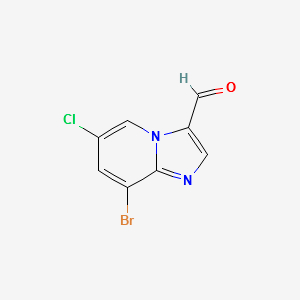 8-BROMO-6-CHLOROIMIDAZO[1,2-A]PYRIDINE-3-CARBALDEHYDE structure, CAS 1093092-63-7