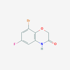 8-BROMO-6-FLUORO-2H-BENZO[B][1,4]OXAZIN-3(4H)-ONE structure, CAS 688363-49-7